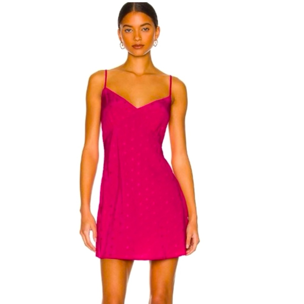 NWT Space Moonlit Slip Dress In Heart Jacquard